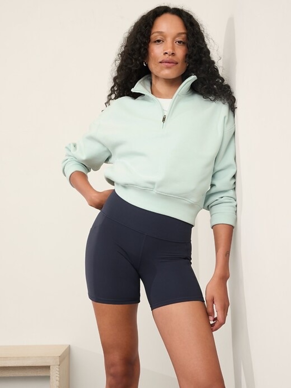 Athleta Light Blue “Forever Fleece Half Hip”